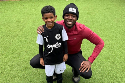 Back of the net! Young footballer scores a winner as professional footballer dad sponsors his team