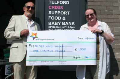 New Chapters Fostercare raises £1000 for Telford Crisis Support from sponsored walk